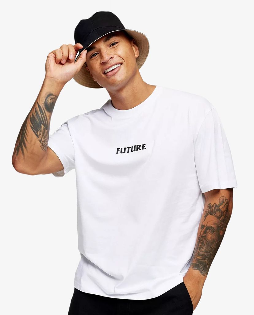 TOPMAN - Áo thun nam cổ tròn tay ngắn Future