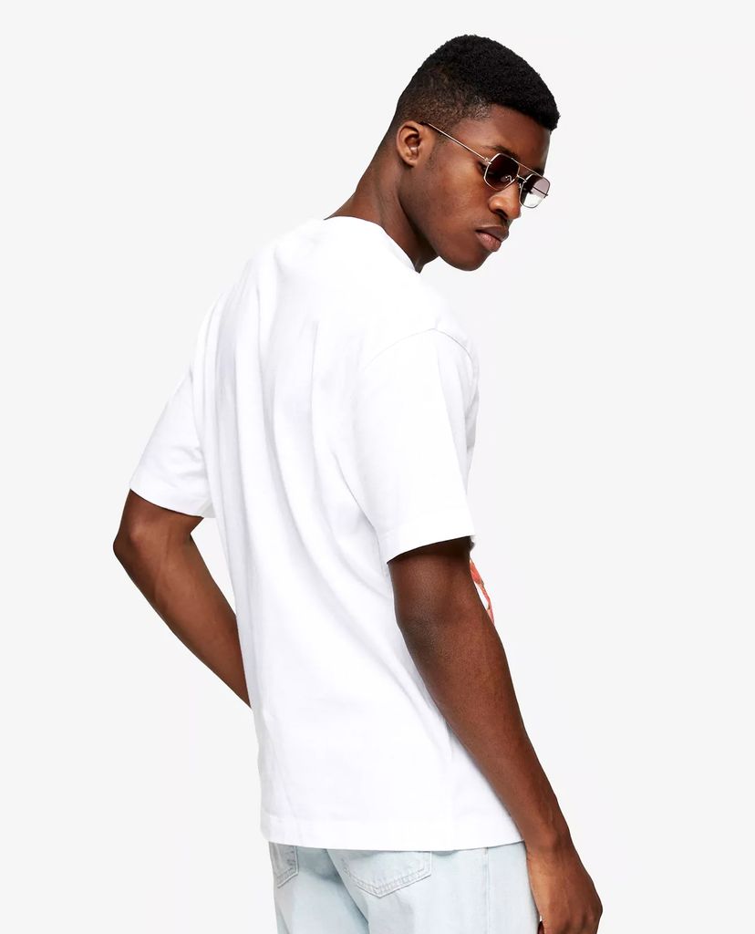 TOPMAN - Áo thun nam cổ tròn ngắn tay Abstract Face
