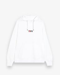 TOPMAN - Áo hoodie nam phối mũ Tokyo Print Hoodie In White