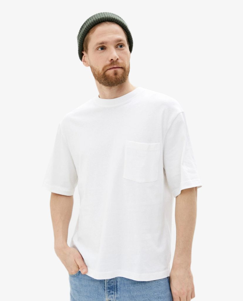 TOPMAN - Áo thun nam ngắn tay CONSIDERED White Boxy