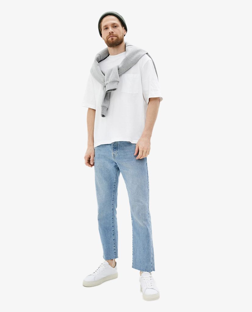 TOPMAN - Áo thun nam ngắn tay CONSIDERED White Boxy