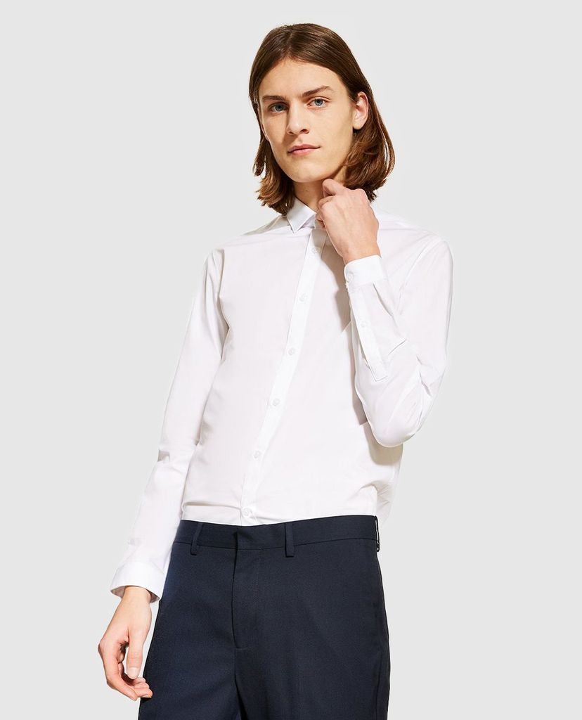 TOPMAN - Áo sơ mi nam tay dài White Slim Smart