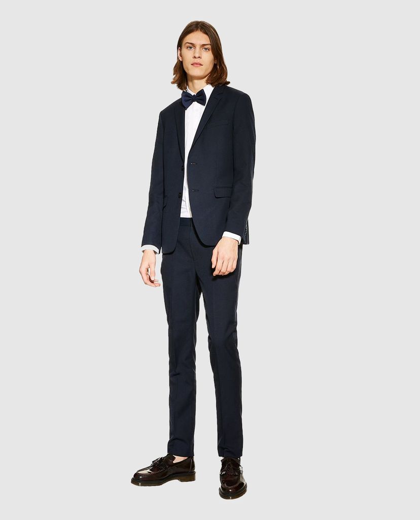 TOPMAN - Áo sơ mi nam tay dài White Slim Smart