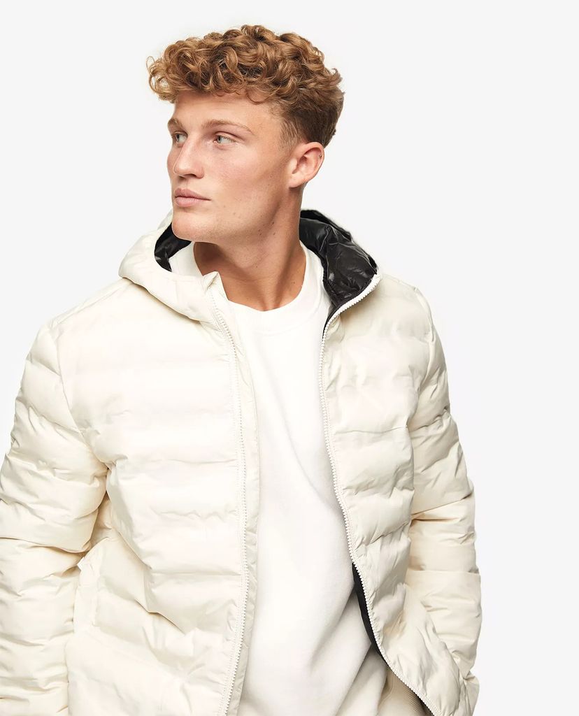 TOPMAN - Áo khoác phao nam CONSIDERED Ecru Liner