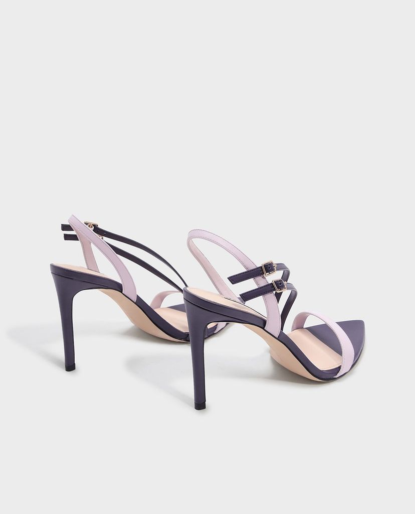 CHARLES & KEITH - Giày sandal cao gót phối quai ngang chéo thời trang