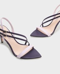 CHARLES & KEITH - Giày sandal cao gót phối quai ngang chéo thời trang