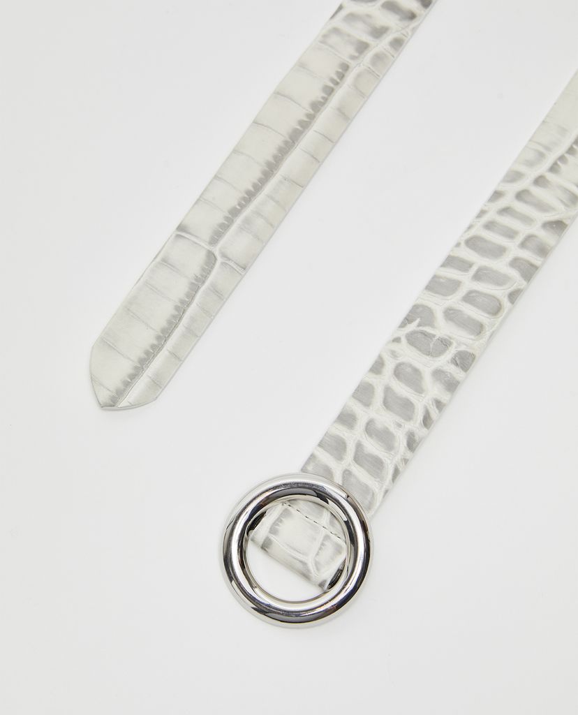 MAX&Co. - Thắt lưng nữ bản nhỏ Slim Crocodile Print