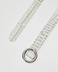 MAX&Co. - Thắt lưng nữ bản nhỏ Slim Crocodile Print