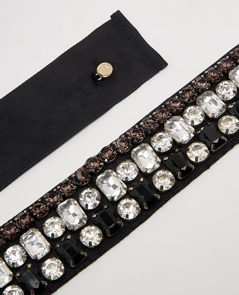 MAX&Co. - Thắt lưng bản vừa đính đá Rhinestone Embroidery