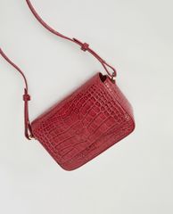 MAX&Co. - Túi đeo chéo nữ nắp gập Crocodile Print