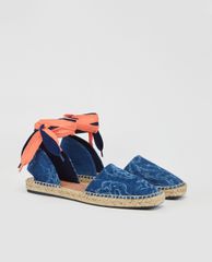 MAX&Co. - Sandal nữ đế cói Jacquard Denim