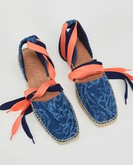 MAX&Co. - Sandal nữ đế cói Jacquard Denim