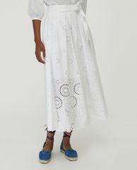 MAX&Co. - Chân váy midi phối thắt lưng St Gallen Embroidered Cotton