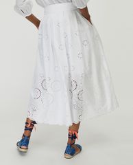 MAX&Co. - Chân váy midi phối thắt lưng St Gallen Embroidered Cotton