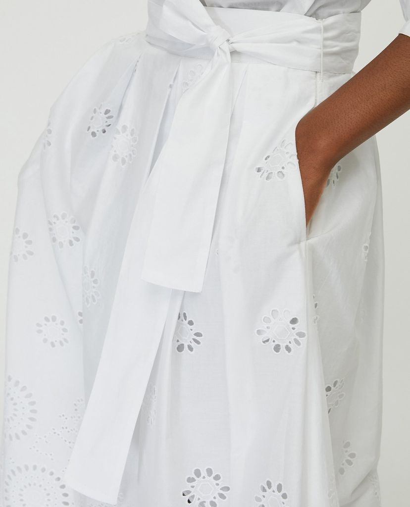 MAX&Co. - Chân váy midi phối thắt lưng St Gallen Embroidered Cotton