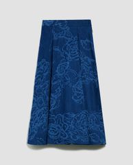 MAX&Co. - Chân váy midi xếp li Denim Jacquard