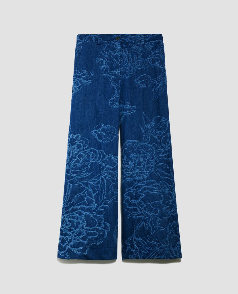 MAX&Co. - Quần jeans nữ ống rộng Denim Jacquard