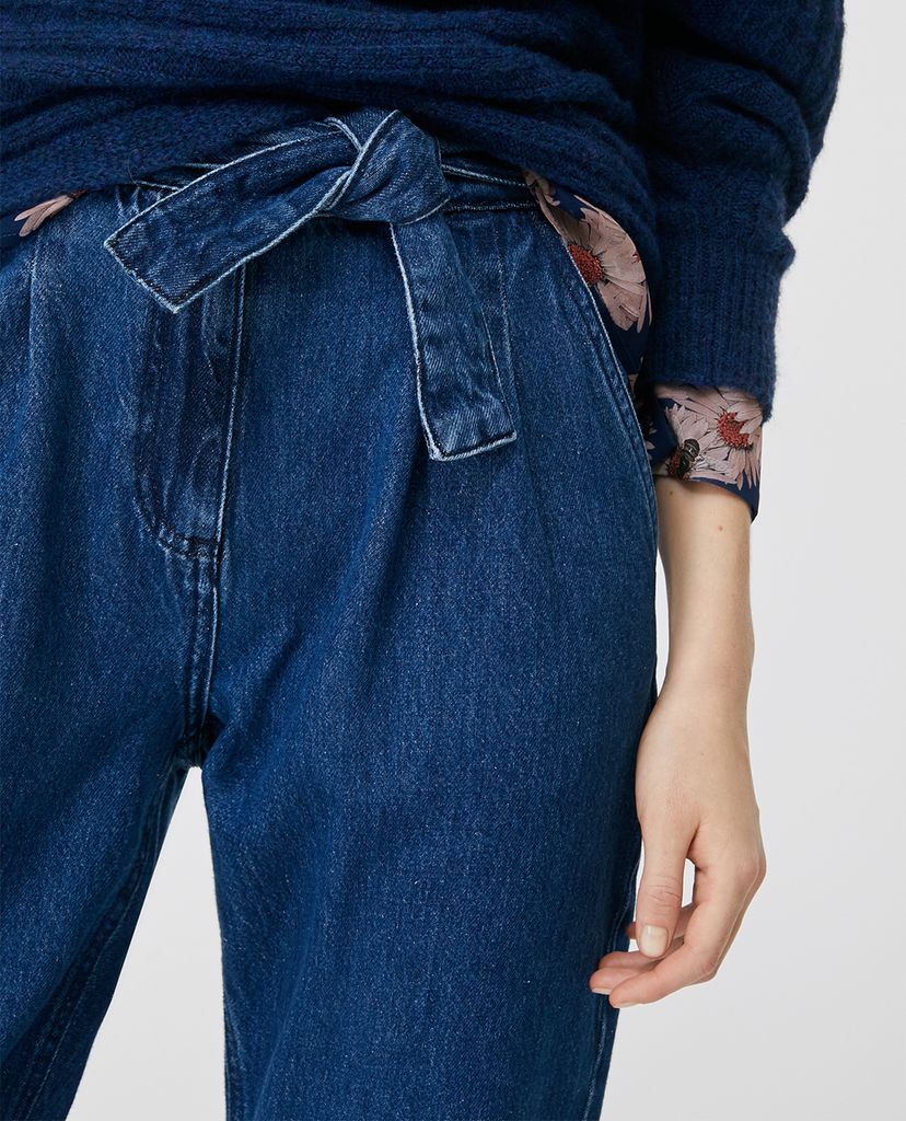 MAX&Co. - Quần jeans nữ phom suông Two Tone Carrot FIt
