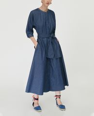 MAX&Co. - Đầm midi sơ mi Lightweight Denim
