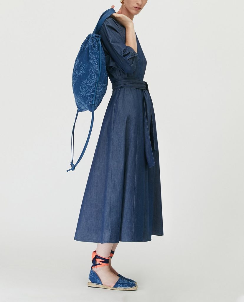 MAX&Co. - Đầm midi sơ mi Lightweight Denim