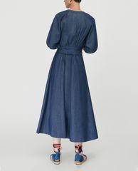 MAX&Co. - Đầm midi sơ mi Lightweight Denim