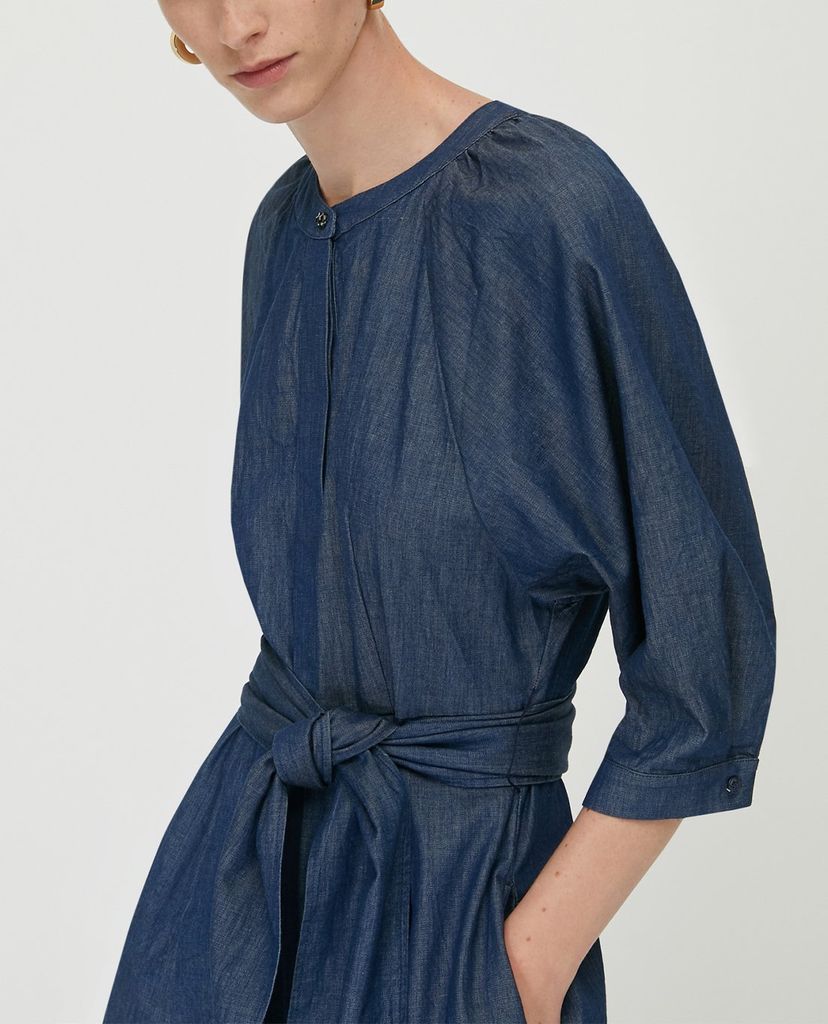 MAX&Co. - Đầm midi sơ mi Lightweight Denim