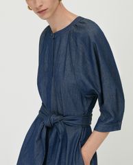 MAX&Co. - Đầm midi sơ mi Lightweight Denim