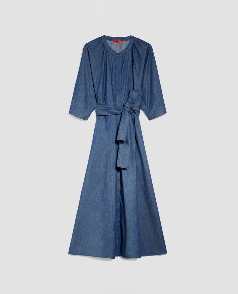 MAX&Co. - Đầm midi sơ mi Lightweight Denim