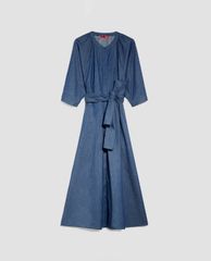 MAX&Co. - Đầm midi sơ mi Lightweight Denim