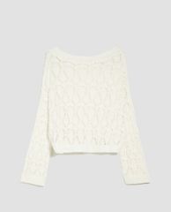 MAX&Co. - Áo len nữ tay dài cổ bẹt Tricot Lace