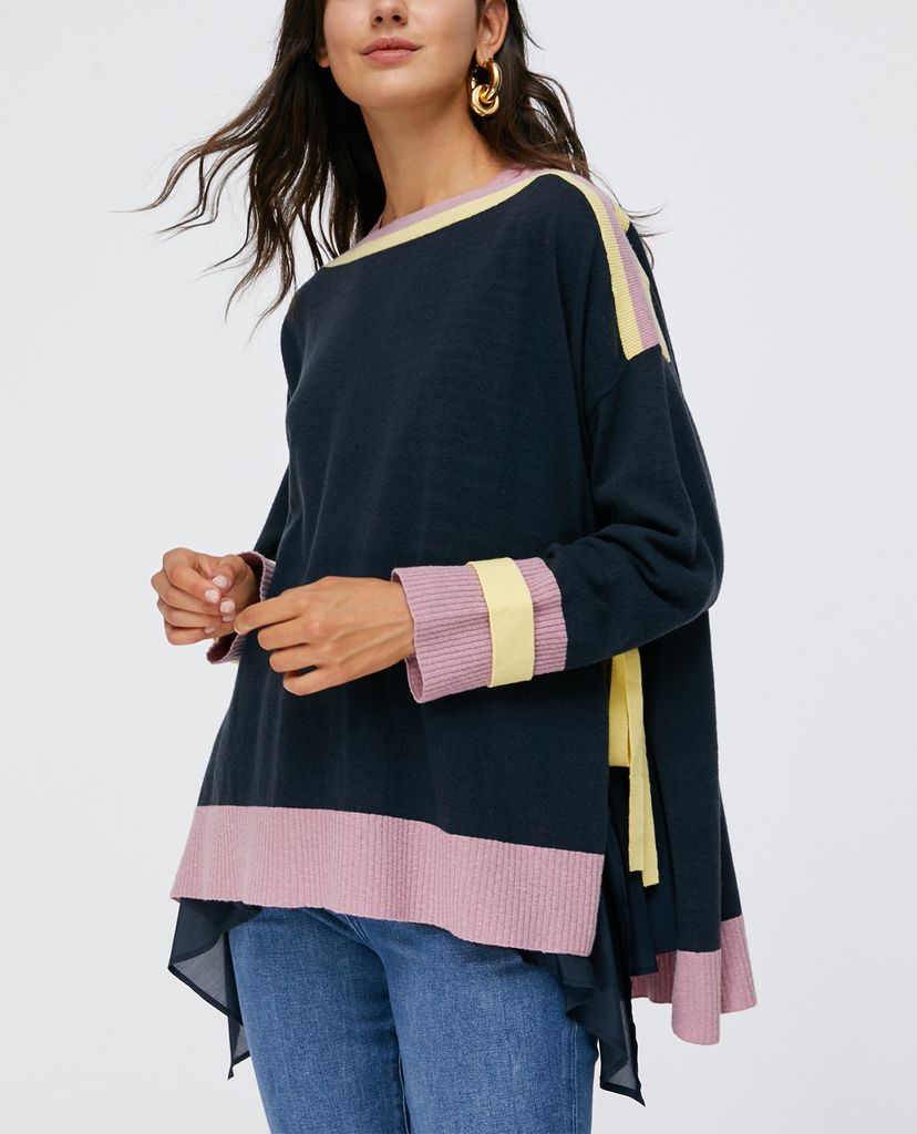 MAX&Co. - Áo cardigan nữ tay dài Colour Block With Ties