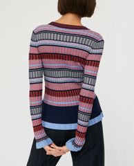 MAX&Co. - Áo len nữ tay dài cổ tròn Ribbed Jacquard