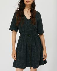 MAX&Co. - Đầm mini cổ V tay ngắn Tweed Knit