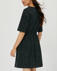 MAX&Co. - Đầm mini cổ V tay ngắn Tweed Knit