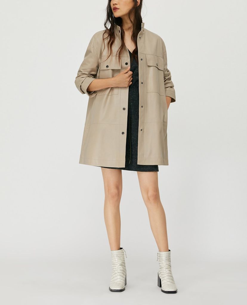 MAX&Co. - Đầm mini cổ V tay ngắn Tweed Knit
