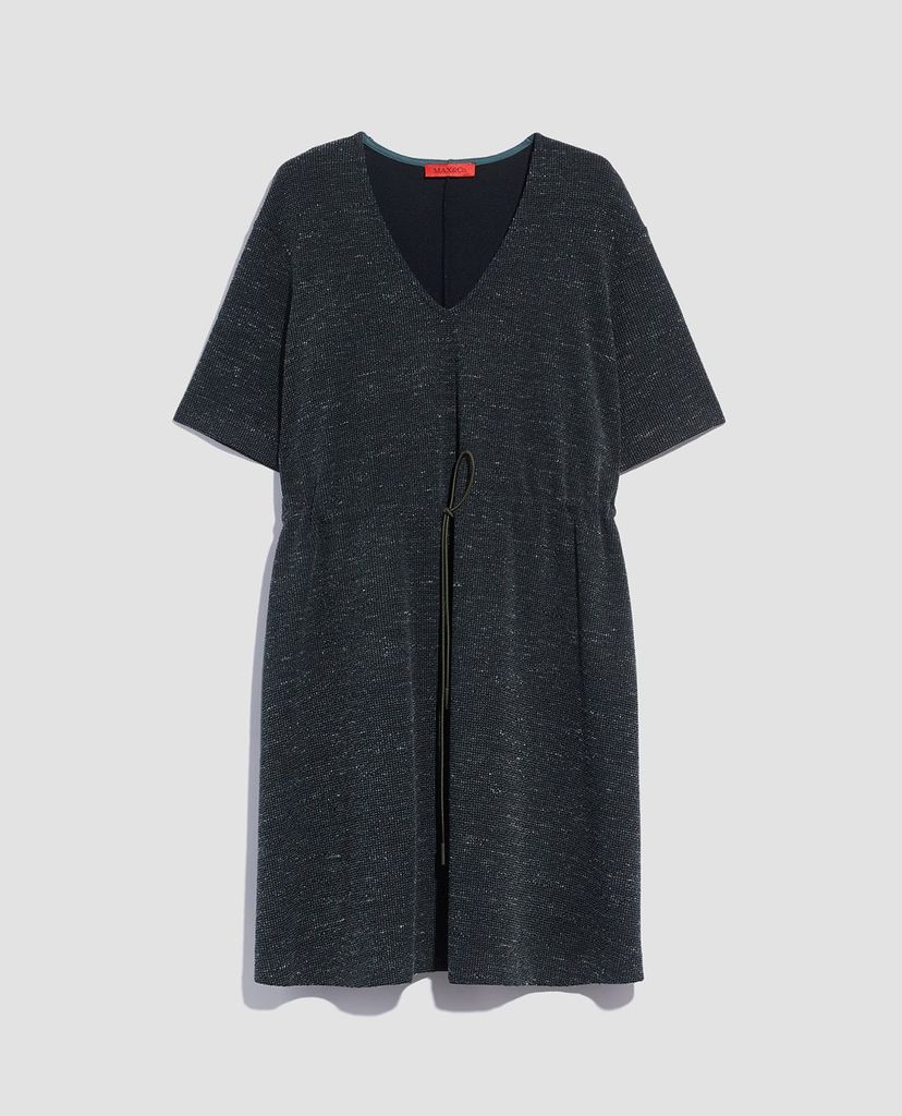 MAX&Co. - Đầm mini cổ V tay ngắn Tweed Knit