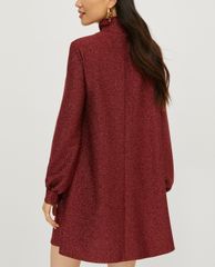 MAX&Co. - Đầm mini phom suông cổ cao tay dài Jersey Lamé