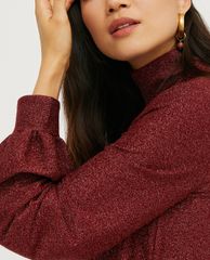 MAX&Co. - Đầm mini phom suông cổ cao tay dài Jersey Lamé