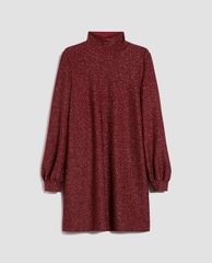 MAX&Co. - Đầm mini phom suông cổ cao tay dài Jersey Lamé