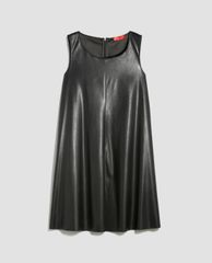 MAX&Co. - Đầm mini da cổ tròn sát nách Coated Jersey