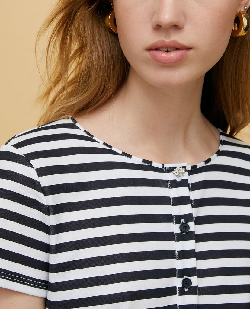 MAX&Co. - Áo thun nữ phối nút tròn Button Front Henley