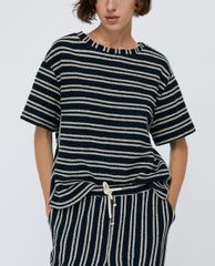 MAX&Co. - Áo thun nữ cổ tròn ngắn tay Danubio Chevron Jersey