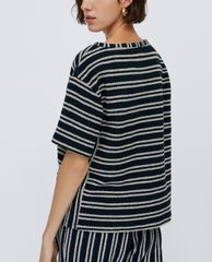 MAX&Co. - Áo thun nữ cổ tròn ngắn tay Danubio Chevron Jersey