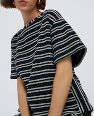 MAX&Co. - Áo thun nữ cổ tròn ngắn tay Danubio Chevron Jersey