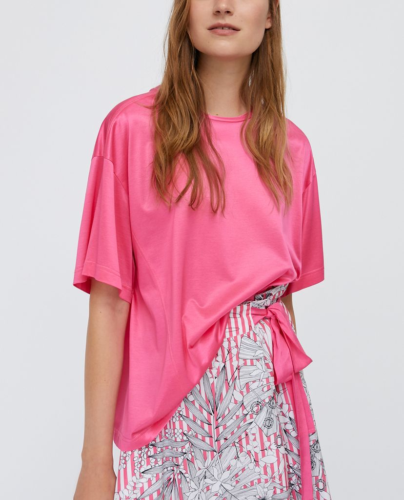 MAX&Co. - Áo thun nữ tay ngắn cổ tròn Glossy Jersey