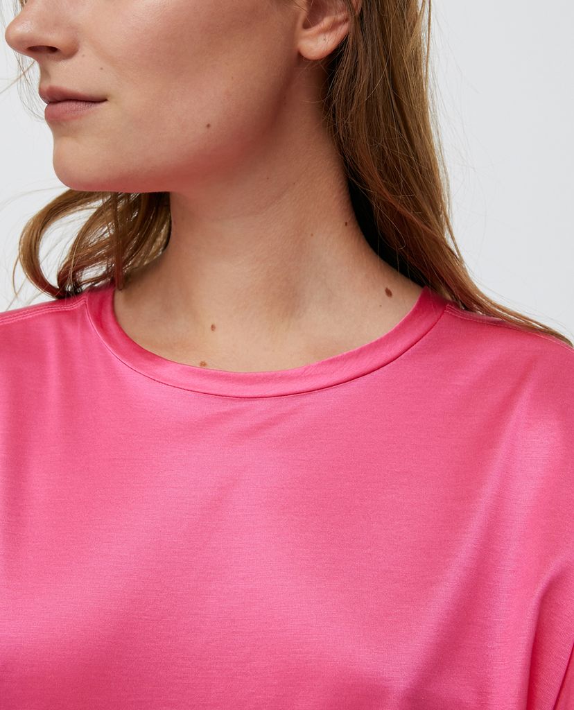 MAX&Co. - Áo thun nữ tay ngắn cổ tròn Glossy Jersey