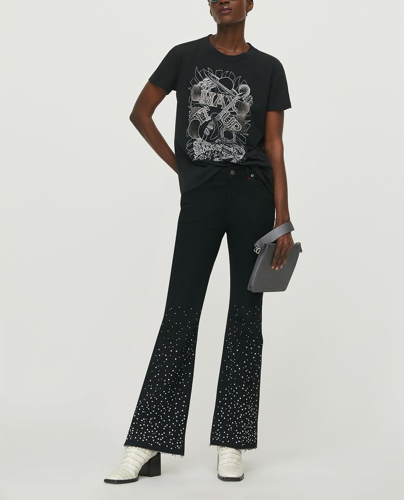 MAX&Co. - Áo thun nữ cổ tròn tay ngắn Cotton Printed