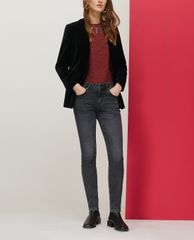 MAX&Co. - Áo thun nữ cổ tròn tay ngắn Jersey Lamé Slogan