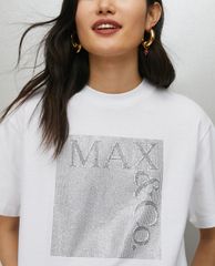 MAX&Co. - Áo thun nữ tay ngắn cổ tròn Rhinestones And Glitter