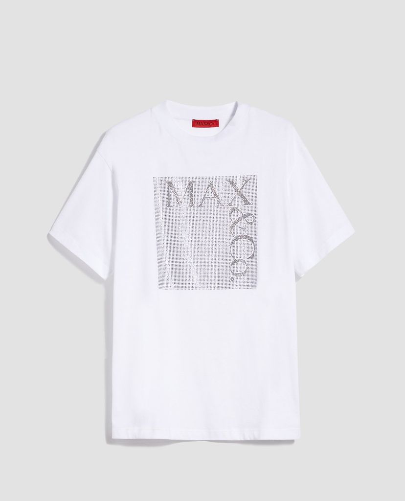 MAX&Co. - Áo thun nữ tay ngắn cổ tròn Rhinestones And Glitter
